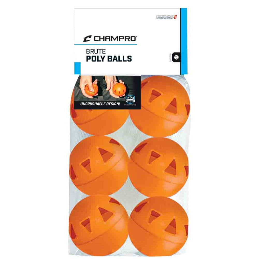 CHAMPRO-9" Brute Poly Ball - 6 Pack - Baseball